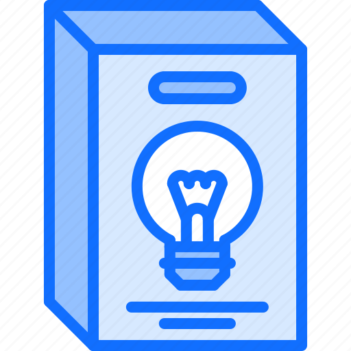 Box, bulb, electric, electricity, electrification, etelectrician, light icon - Download on Iconfinder