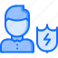 electric, electricity, electrification, etelectrician, man, protection, shield 