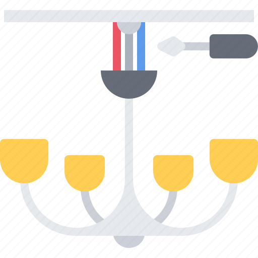 Chandelier, electric, electricity, electrification, etelectrician icon - Download on Iconfinder