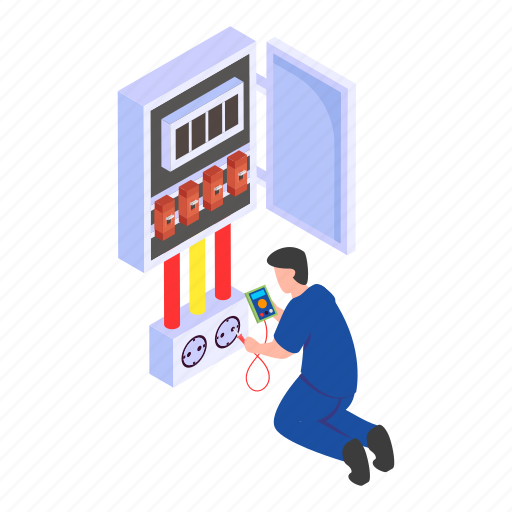 Electrician, technician, electrical board, distribution board, electric supply, circuit breakers icon - Download on Iconfinder