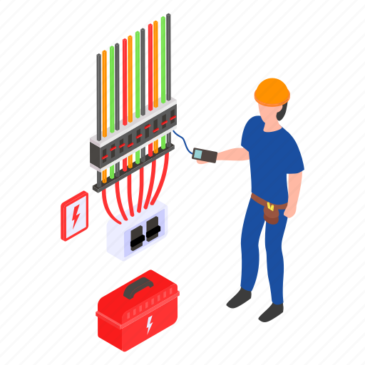 Electrical, maintenance, power wires, toolkit, circuit breakers, electrician, technician icon - Download on Iconfinder