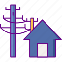 connection, electricity, house, power