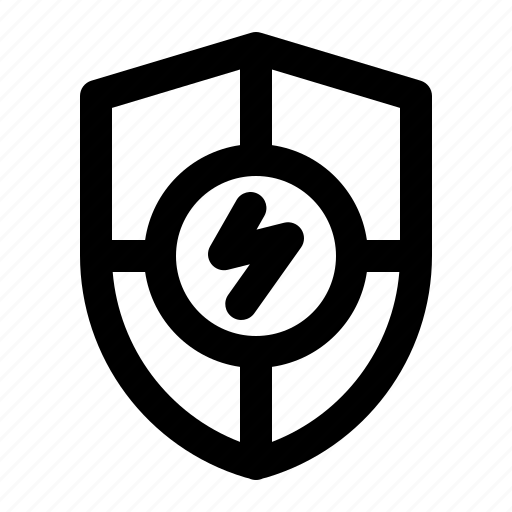 Power, shield, protection, bolt, security icon - Download on Iconfinder