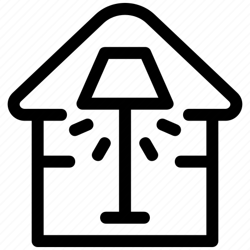 House, light, home, night, architecture, exterior icon - Download on Iconfinder