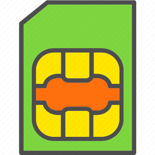 Card, chip, connection, id, phone, sim icon - Download on Iconfinder