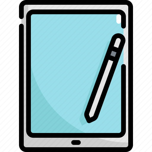 Device, drawing, electronic, gadget, pencil, tablet icon - Download on Iconfinder