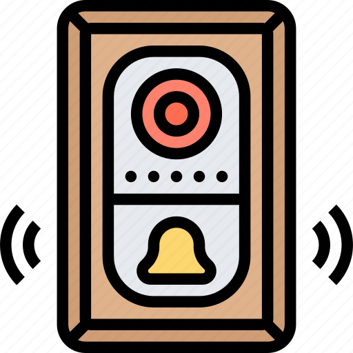 Doorbell, camera, ringing, house, security icon - Download on Iconfinder