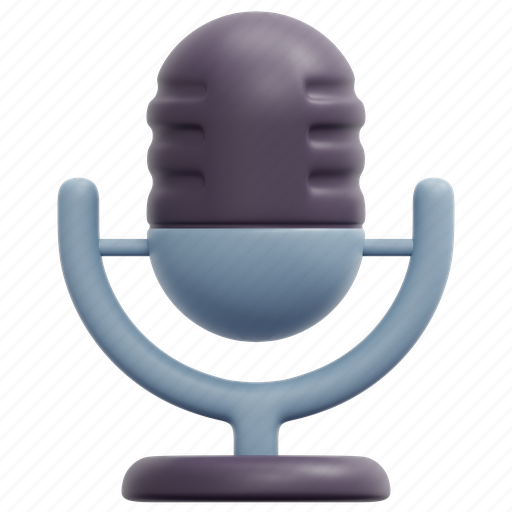 Microphone, radio, electronics, voice, recording, sound, vintage 3D illustration - Download on Iconfinder