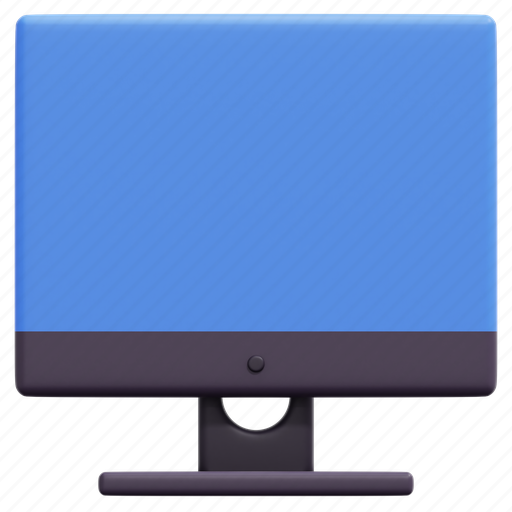 Monitor, computer, desktop, screen, tv, electronics, 3d 3D illustration - Download on Iconfinder