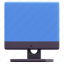 monitor, computer, desktop, screen, electronics, tv, 3d 