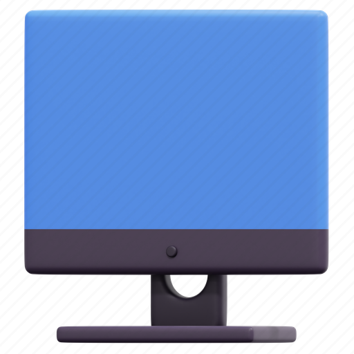 Monitor, computer, desktop, screen, electronics, tv, 3d 3D illustration - Download on Iconfinder