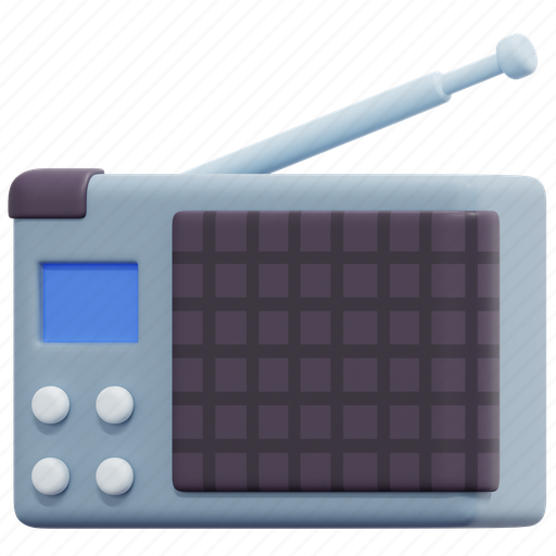 Radio, antenna, electronics, communications, music, and, multimedia 3D illustration - Download on Iconfinder
