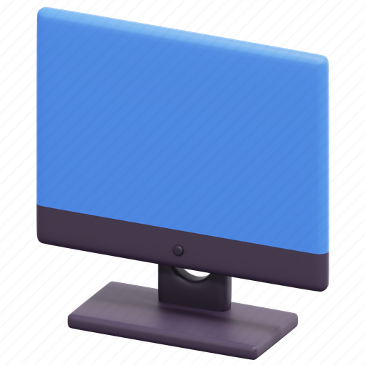Monitor, computer, desktop, tv, screen, electronics, 3d 3D illustration - Download on Iconfinder