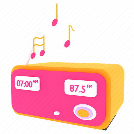 3d, music, alarm, sound, clock, volume 3D illustration - Download on Iconfinder