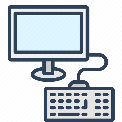 Computer, computer devices, computer devices vector, computer keyboard, lcd, monitor icon - Download on Iconfinder