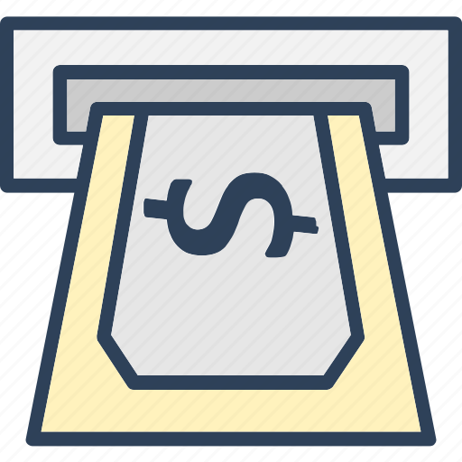 Atm withdrawal, atm withdrawal vector, banking, cash withdrawal, dollar, transaction icon - Download on Iconfinder