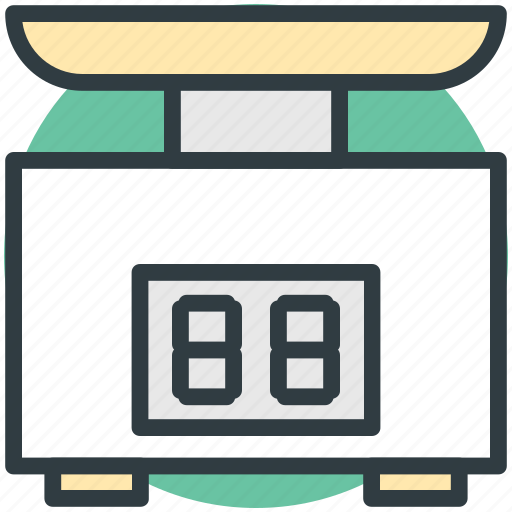 Food scale, kitchen scale, weighing scale, weight machine, weight scale icon - Download on Iconfinder
