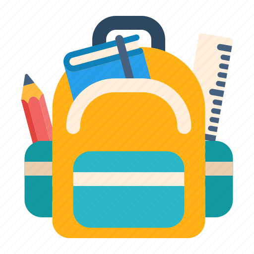 School, backpack, bag, education, baggage, stationery, schoolbag icon - Download on Iconfinder