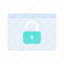 icons, unlock, browser, lock, privacy, security, webpage