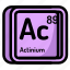 actinium, atom, atomic, chemistry, element, mendeleev, periodic 