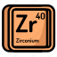 atom, atomic, chemistry, element, mendeleev, zirconium, periodic 