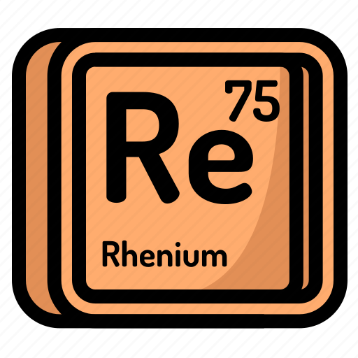 atom atomic chemistry element mendeleev rhenium icon
