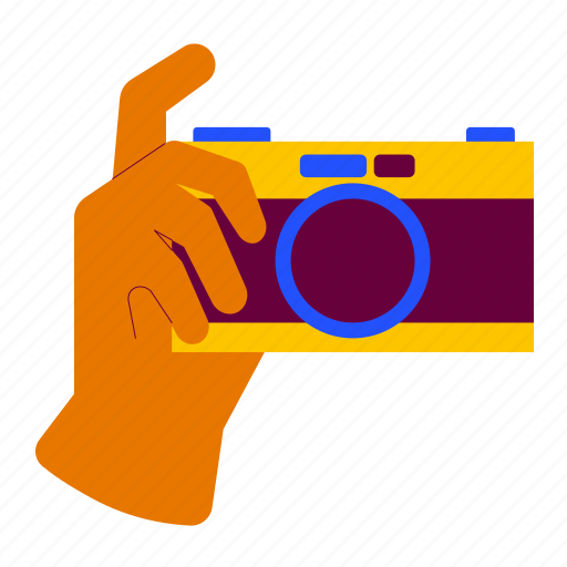 Holding the camera, photo, picture, photography, image, taking picture, summer illustration - Download on Iconfinder
