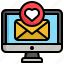 heart, email, love, romance, valentine, romantic, mail 