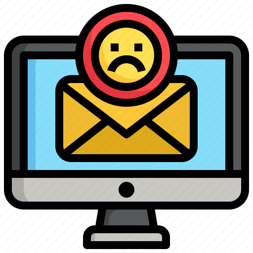 Sad, email, customer, satisfaction, feedback, communications icon - Download on Iconfinder