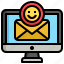 smile, email, smileys, mails, communications, mail 