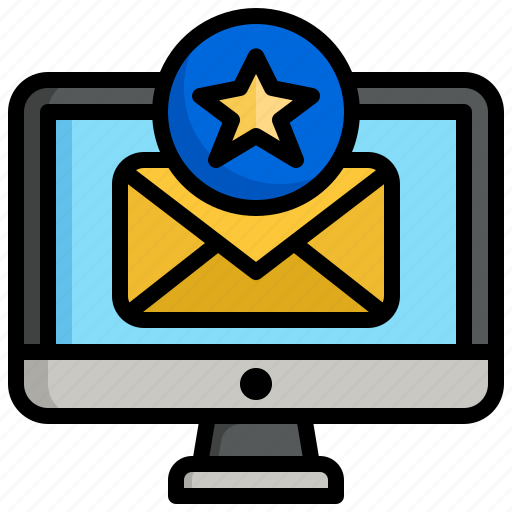 Star, email, communications, mail, message, envelope icon - Download on Iconfinder
