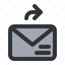 email, arrow, envelope, forward, letter, mail, message