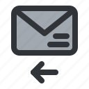 email, arrow, envelope, letter, mail, message, reply