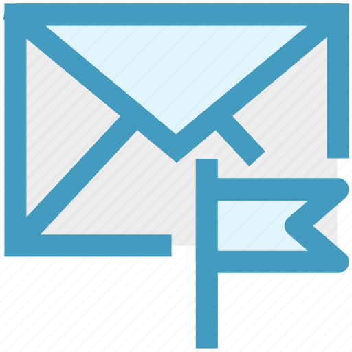 Email, envelope, flag, letter, mail, message icon - Download on Iconfinder