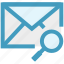 email, envelope, letter, magnifier, message, search 