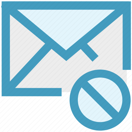 Block, disable, email, envelope, letter, message icon - Download on Iconfinder