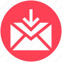 arrow, email, envelope, inbox, letter, message