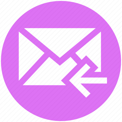 Email, left arrow, letter, mail, message, receive icon - Download on Iconfinder