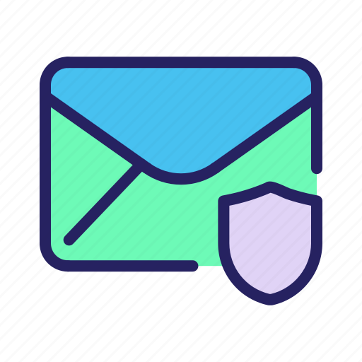 Communication, email, mail, message, protection, security, shield icon - Download on Iconfinder
