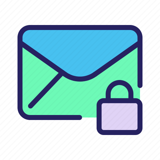 Communication, email, lock, locked, mail, message, security icon - Download on Iconfinder