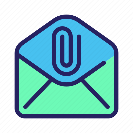 Attachment, communication, email, mail, message, open, read icon - Download on Iconfinder
