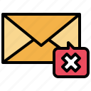 email, envelope, failed, forbidden, message