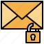 email, envelope, lock, locked, security 