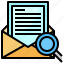 communications, envelope, message, note, search 