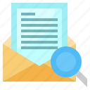 communications, envelope, message, note, search