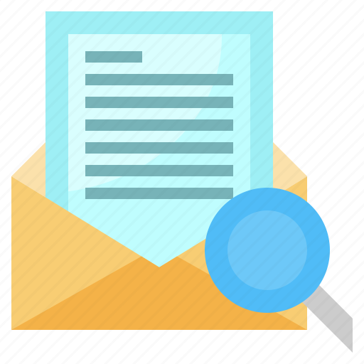 Communications, envelope, message, note, search icon - Download on Iconfinder