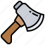 axe, cut, equipment, lumberjack, wood 