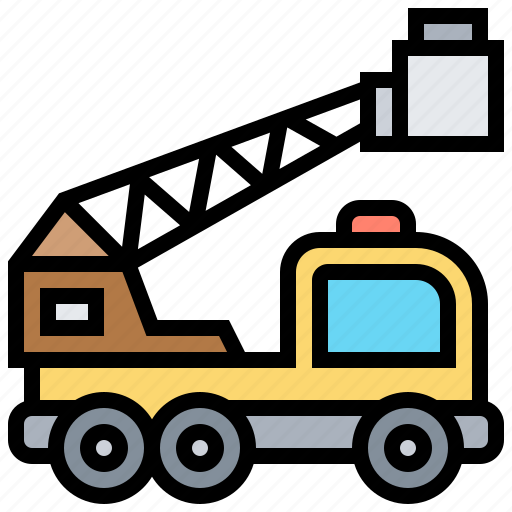 Basket, crane, emergency, fire, truck icon - Download on Iconfinder