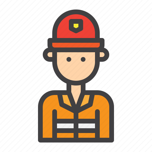 Fireman, firefighter, man icon - Download on Iconfinder