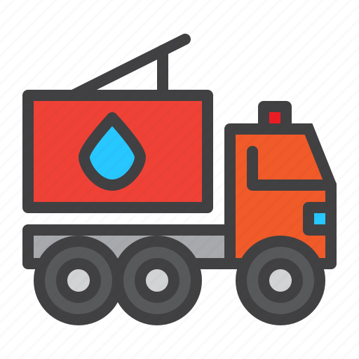 Water, carrier, fire, truck icon - Download on Iconfinder